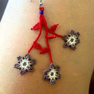 Beaded Flower Earrings